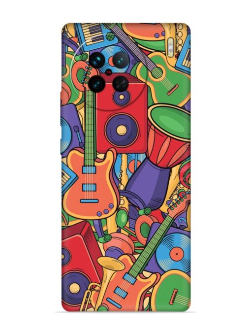 Colorful Music Art Embossed Soft Silicone Case for Vivo X90