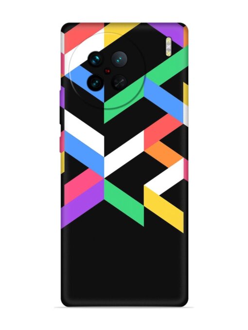 Colorshape Abstarct Embossed Soft Silicone Case for Vivo X90 Pro