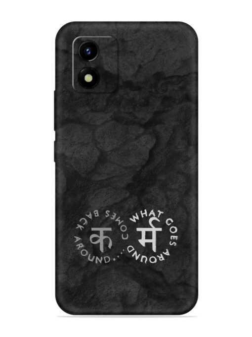 Karma Hindi Word Embossed Soft Silicone Case for Vivo Y01 Zapvi