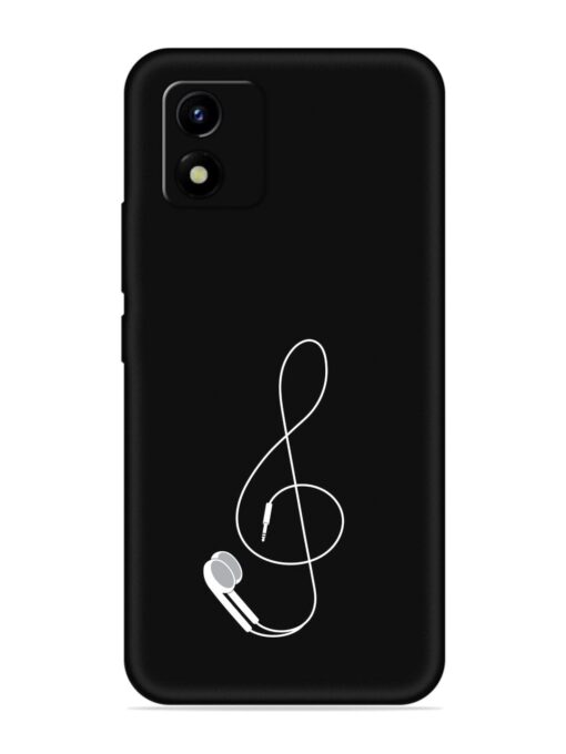 Music Earphone Vector Embossed Soft Silicone Case for Vivo Y01