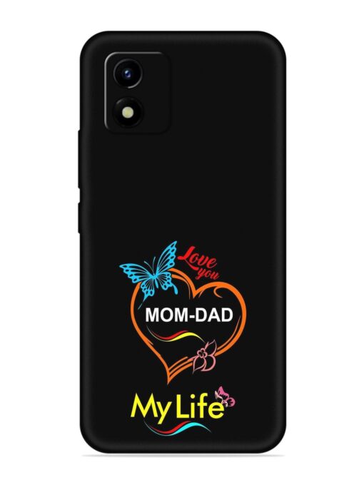 Love You Mom Dad Embossed Soft Silicone Case for Vivo Y01 Zapvi