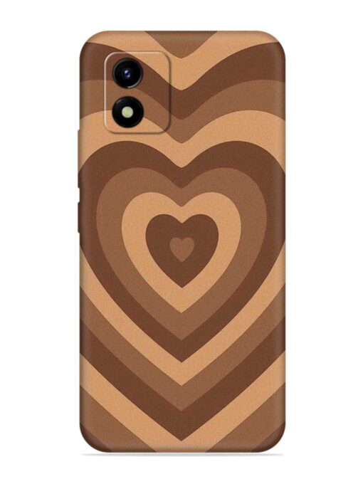 Brown Heart Embossed Soft Silicone Case for Vivo Y01A Zapvi