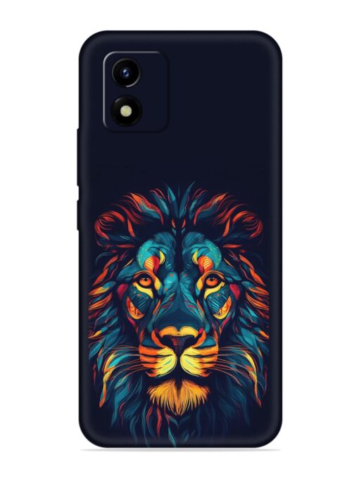 Colorful Lion Embossed Soft Silicone Case for Vivo Y01A