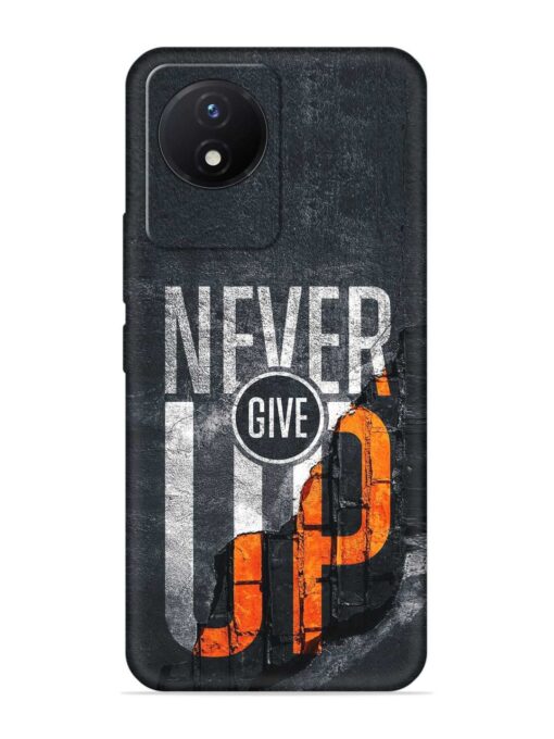 Never Give Up Embossed Soft Silicone Case for Vivo Y02