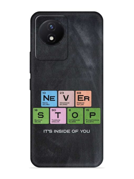 Never Stop It'S Inside Of You Embossed Soft Silicone Case for Vivo Y02