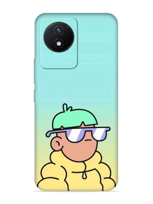 Doodles Cool Character Embossed Soft Silicone Case for Vivo Y02