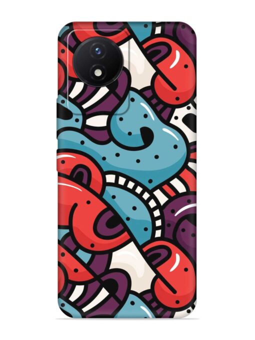 Seamless Backdrop Colorful Embossed Soft Silicone Case for Vivo Y02