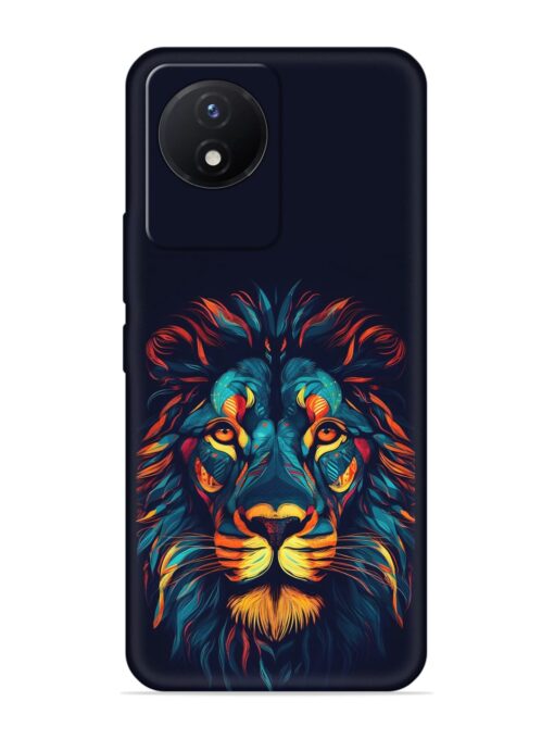 Colorful Lion Embossed Soft Silicone Case for Vivo Y02