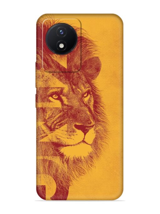 Gold Lion Crown Art Embossed Soft Silicone Case for Vivo Y02