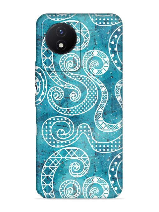 Vintage Curved Seamless Embossed Soft Silicone Case for Vivo Y02T