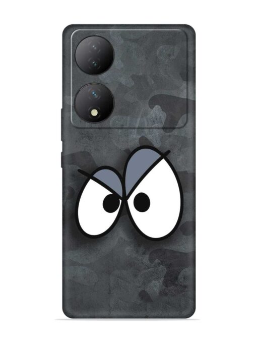 Big Eyes Night Mode Embossed Soft Silicone Case for Vivo Y100 (5G) Zapvi