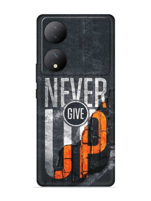 Never Give Up Embossed Soft Silicone Case for Vivo Y100 (5G) Zapvi