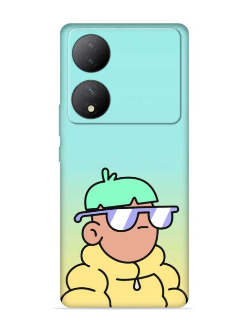 Doodles Cool Character Embossed Soft Silicone Case for Vivo Y100 (5G)