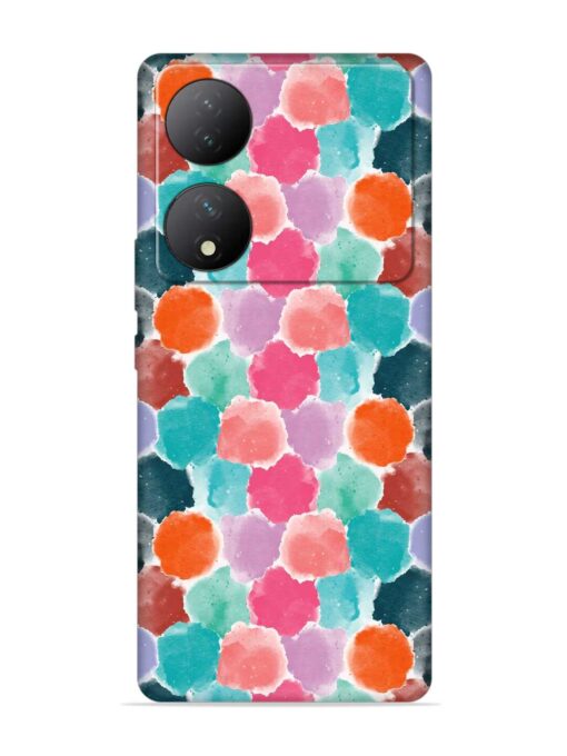 Colorful Seamless Pattern Embossed Soft Silicone Case for Vivo Y100 (5G)