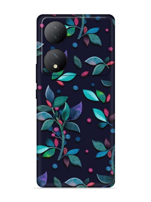 Decorative Watercolor Flower Embossed Soft Silicone Case for Vivo Y100 (5G)