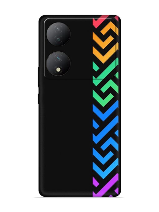 Colorshape Stripes Embossed Soft Silicone Case for Vivo Y100 (5G)