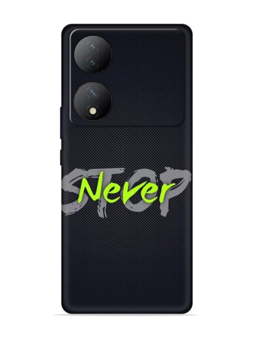 Never Stop Embossed Soft Silicone Case for Vivo Y100 (5G)