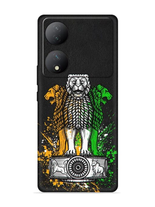 Pillars Of Ashoka Embossed Soft Silicone Case for Vivo Y100 (5G)