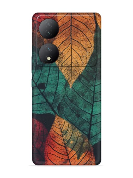 Leaves Artwork Embossed Soft Silicone Case for Vivo Y100 (5G) Zapvi