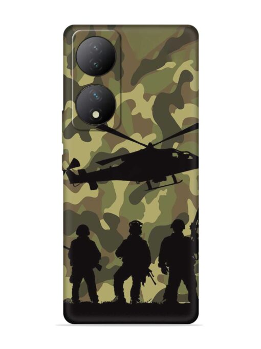 Army Heros Embossed Soft Silicone Case for Vivo Y100A (5G) Zapvi