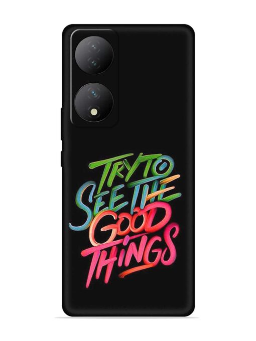 Try To See The Good Things Embossed Soft Silicone Case for Vivo Y100A (5G) Zapvi