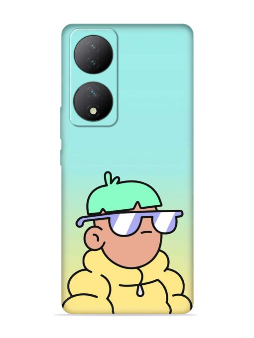 Doodles Cool Character Embossed Soft Silicone Case for Vivo Y100A (5G)