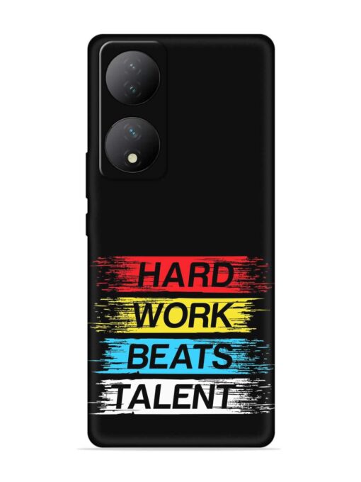 Hard Work Beats Embossed Soft Silicone Case for Vivo Y100A (5G) Zapvi