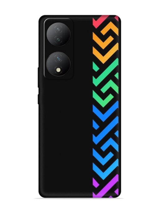 Colorshape Stripes Embossed Soft Silicone Case for Vivo Y100A (5G)