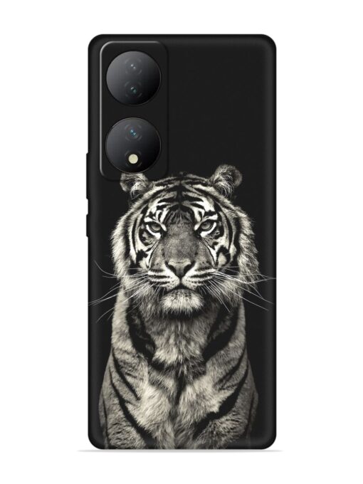 Tiger Art Embossed Soft Silicone Case for Vivo Y100A (5G)