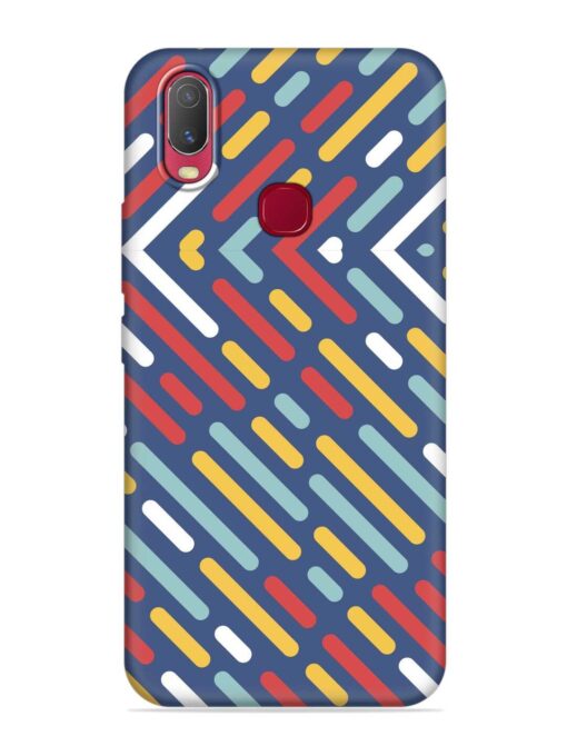 Colored Lines Embossed Soft Silicone Case for Vivo Y11 Zapvi