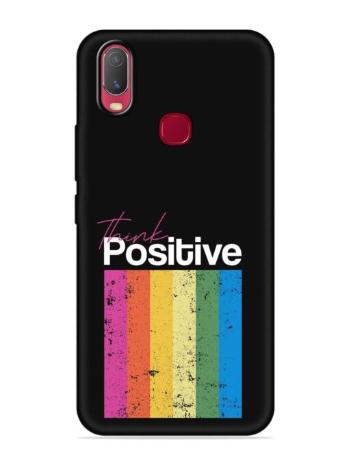 Think Positive Typography Embossed Soft Silicone Case for Vivo Y11 Zapvi