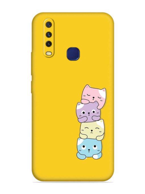 Cartoon Anime Embossed Soft Silicone Case for Vivo Y12