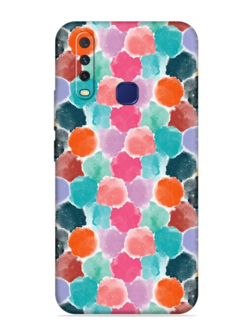 Colorful Seamless Pattern Embossed Soft Silicone Case for Vivo Y12