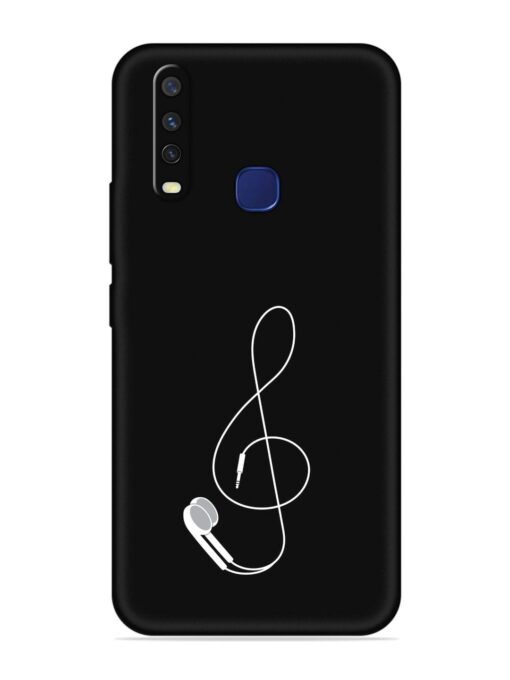 Music Earphone Vector Embossed Soft Silicone Case for Vivo Y12 Zapvi