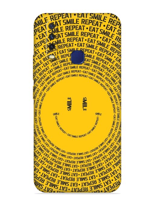 Smiley Embossed Soft Silicone Case for Vivo Y12 Zapvi