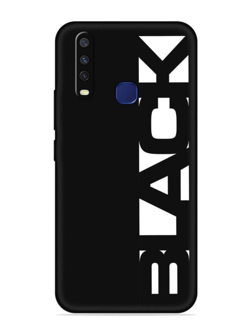 Black Typo Embossed Soft Silicone Case for Vivo Y12 Zapvi