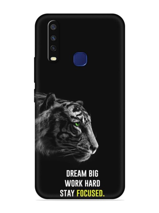 Dream Big Work Hard Embossed Soft Silicone Case for Vivo Y12