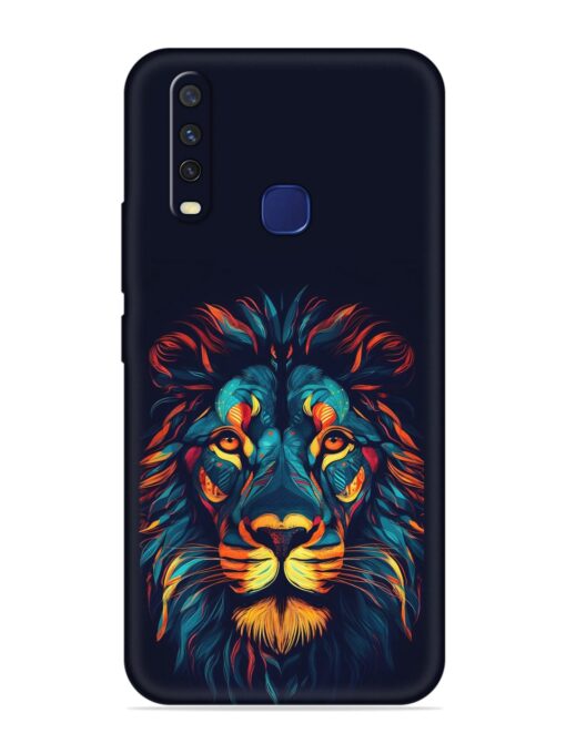 Colorful Lion Embossed Soft Silicone Case for Vivo Y12 Zapvi