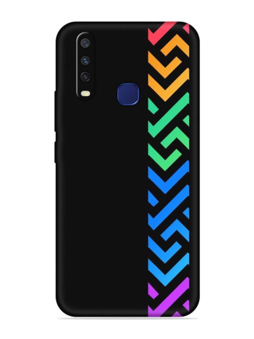 Colorshape Stripes Embossed Soft Silicone Case for Vivo Y12 Zapvi