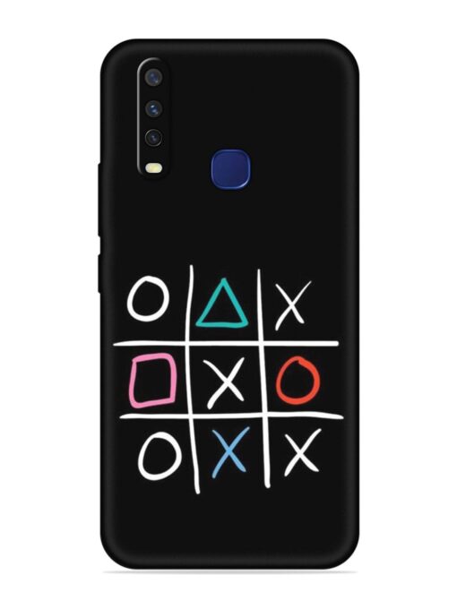 Super Neon Tic-Tac-Toe Embossed Soft Silicone Case for Vivo Y12 Zapvi