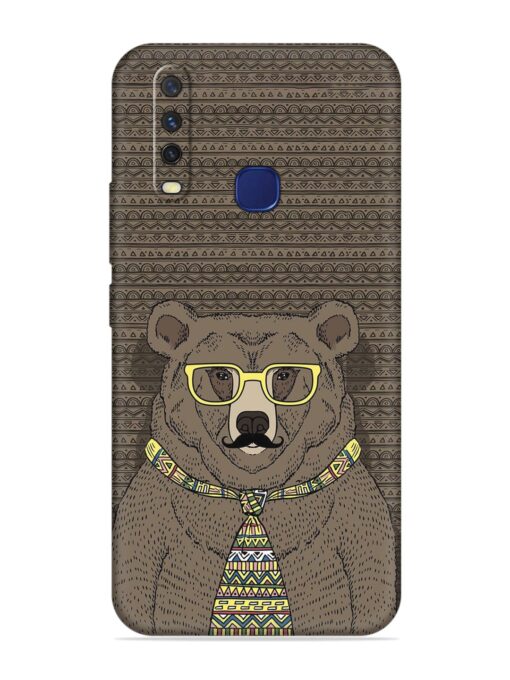 Grizzly Bear Embossed Soft Silicone Case for Vivo Y12 Zapvi