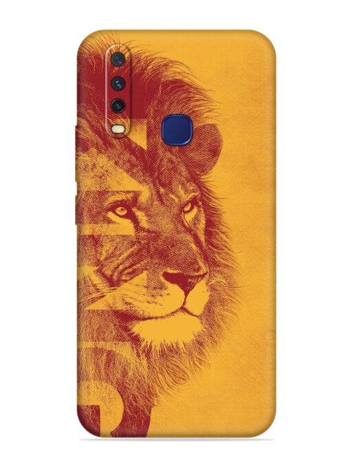 Gold Lion Crown Art Embossed Soft Silicone Case for Vivo Y12 Zapvi