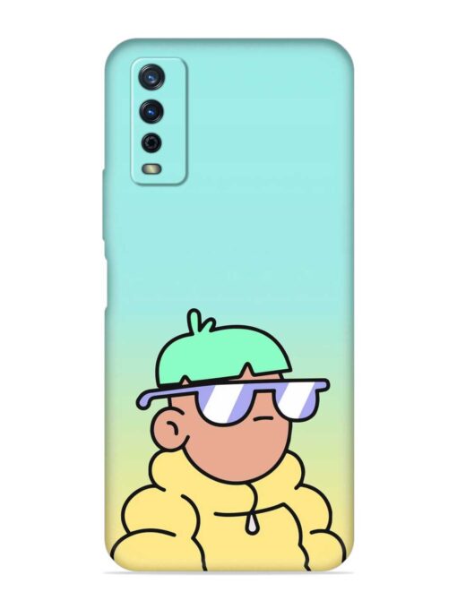 Doodles Cool Character Embossed Soft Silicone Case for Vivo Y12G