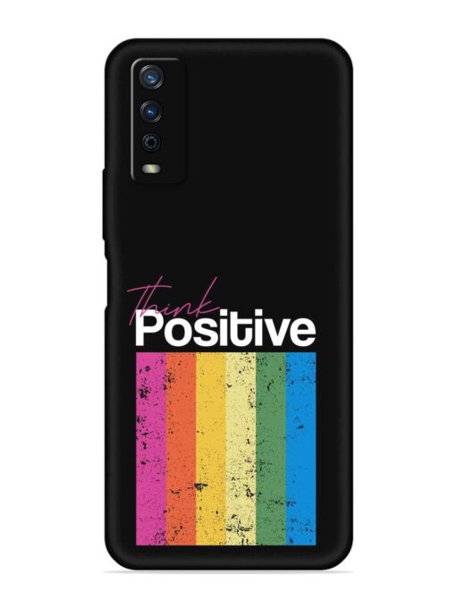 Think Positive Typography Embossed Soft Silicone Case for Vivo Y12G