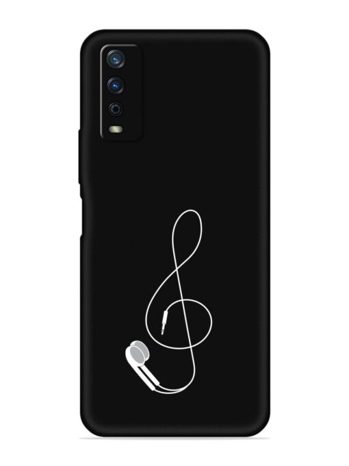 Music Earphone Vector Embossed Soft Silicone Case for Vivo Y12G