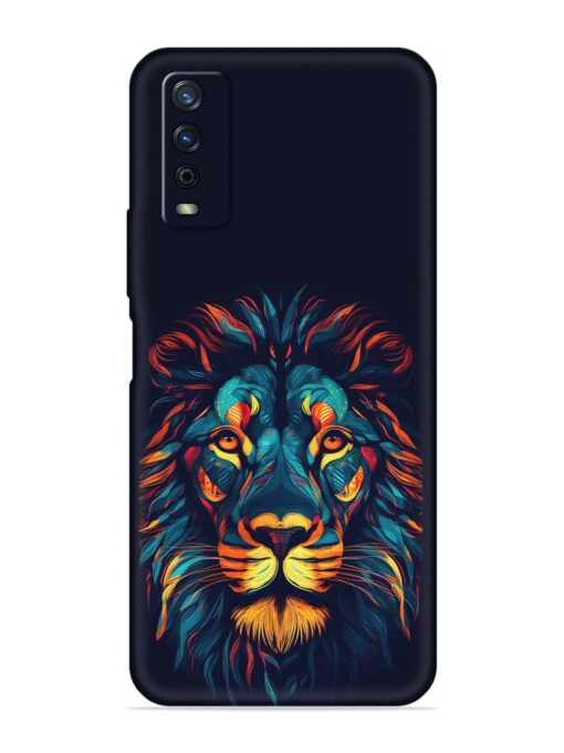 Colorful Lion Embossed Soft Silicone Case for Vivo Y12G Zapvi