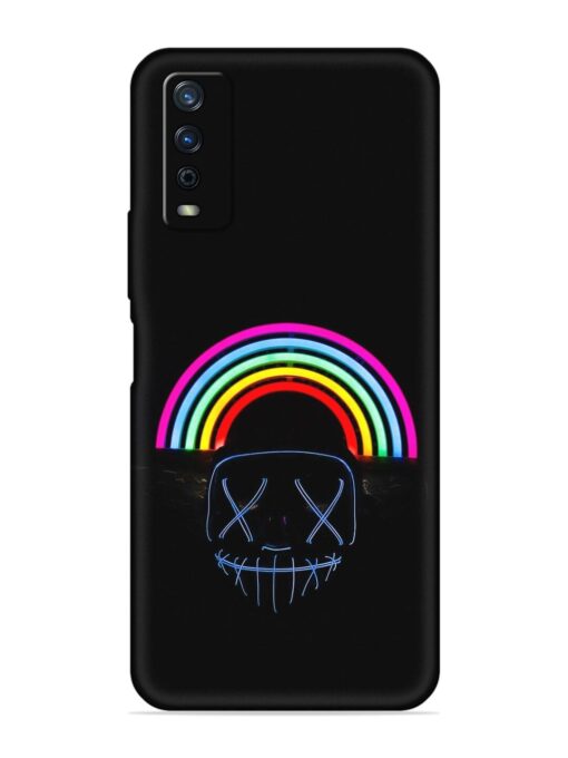 Mask Rainbow Embossed Soft Silicone Case for Vivo Y12G