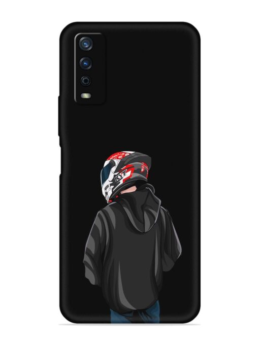 Motorcycle Rider Embossed Soft Silicone Case for Vivo Y12G