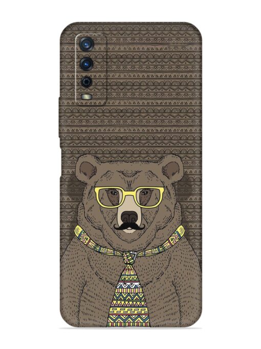 Grizzly Bear Embossed Soft Silicone Case for Vivo Y12G Zapvi