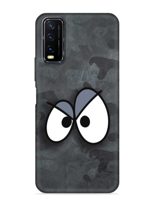 Big Eyes Night Mode Embossed Soft Silicone Case for Vivo Y12S Zapvi